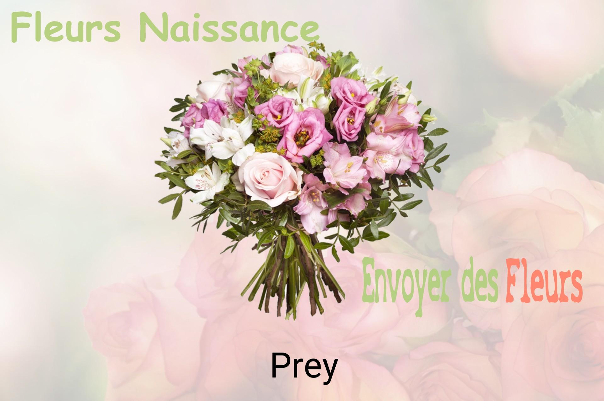 Bouquet de fleurs de naissance livré à Prey